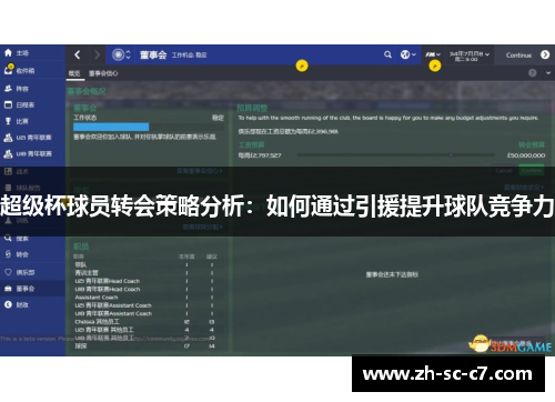 超级杯球员转会策略分析：如何通过引援提升球队竞争力